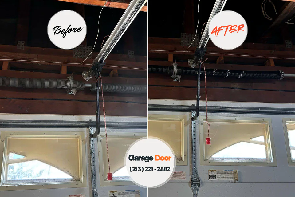 Before and after: garage door repair Toluca, IL